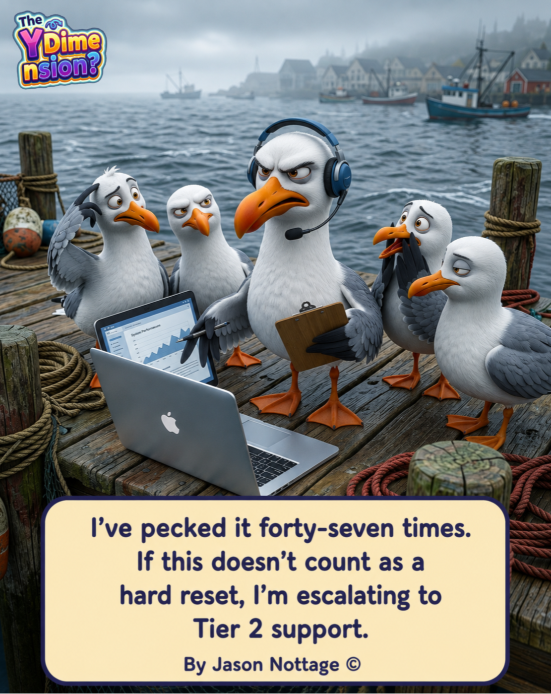 Seagull IT Support cartoon