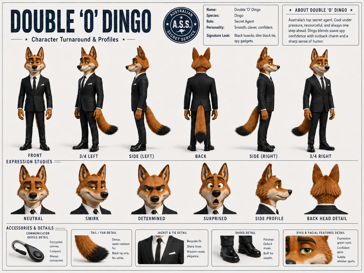Agent Double ‘O’ Dingo character profile